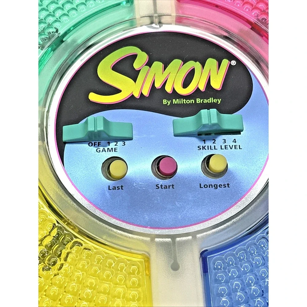 Vtg Clear Simon Electronic Light Game 1997 Milton Bradley Instructions Works 90s